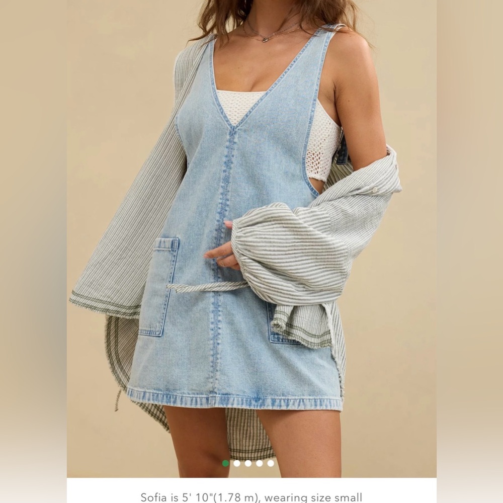 Aerie Denim Skirtall Dress